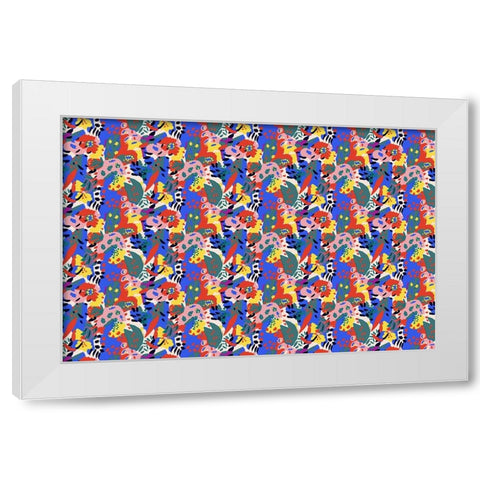 Ppattern No 139 White Modern Wood Framed Art Print by Treechild