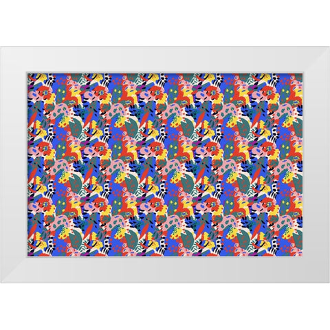 Ppattern No 139 White Modern Wood Framed Art Print by Treechild
