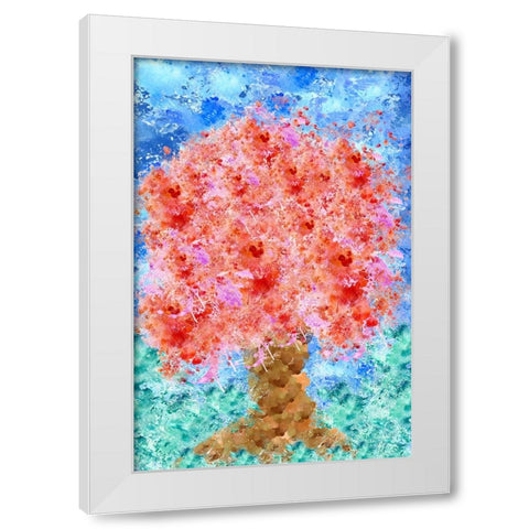 Nirvana tree White Modern Wood Framed Art Print by Abdel Aal, Hussein