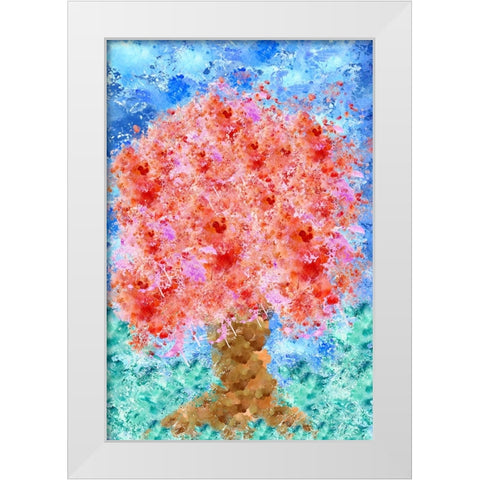 Nirvana tree White Modern Wood Framed Art Print by Abdel Aal, Hussein