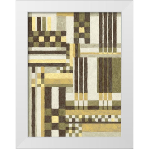 Abstract composition 24 White Modern Wood Framed Art Print by NKTN