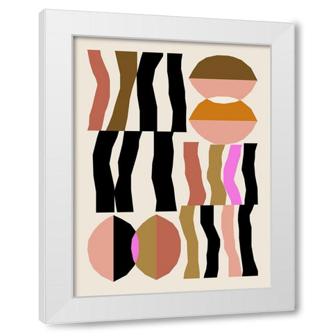 Abstract composition 26 White Modern Wood Framed Art Print by NKTN