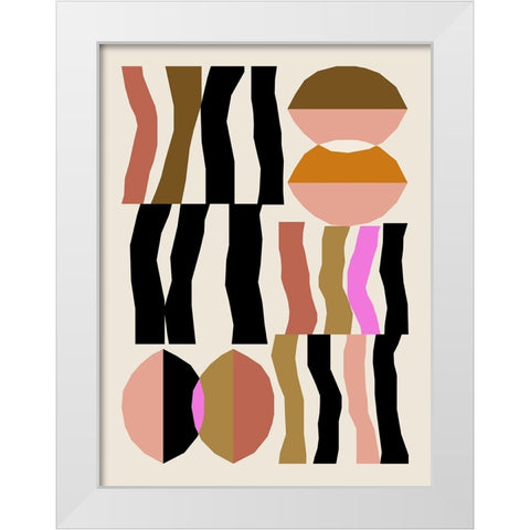 Abstract composition 26 White Modern Wood Framed Art Print by NKTN