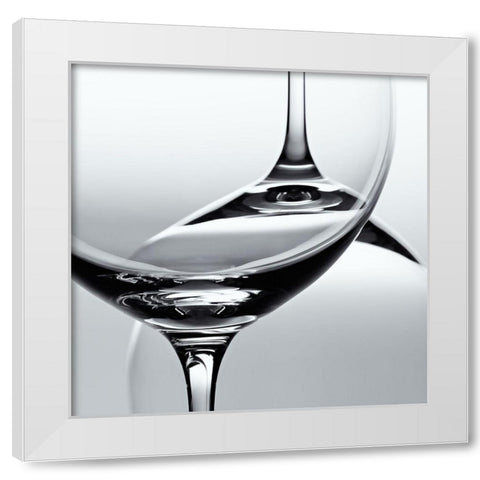 Glass White Modern Wood Framed Art Print by Hejha