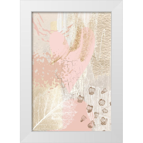 Morning Pink-1 White Modern Wood Framed Art Print by Moss, Sally Ann
