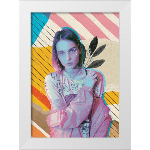 The Illusionist White Modern Wood Framed Art Print by Demir, Aylin