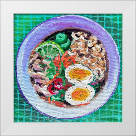 Ramen White Modern Wood Framed Art Print by and Sea, Key