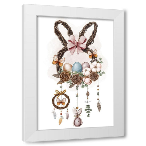 Dreamcatcher Easter White Modern Wood Framed Art Print by Thai, Xuan