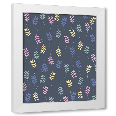 Scandi japandi flowers 2 White Modern Wood Framed Art Print by Manovski, Sarah