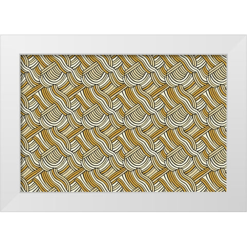 Pattern No 143 White Modern Wood Framed Art Print by Treechild
