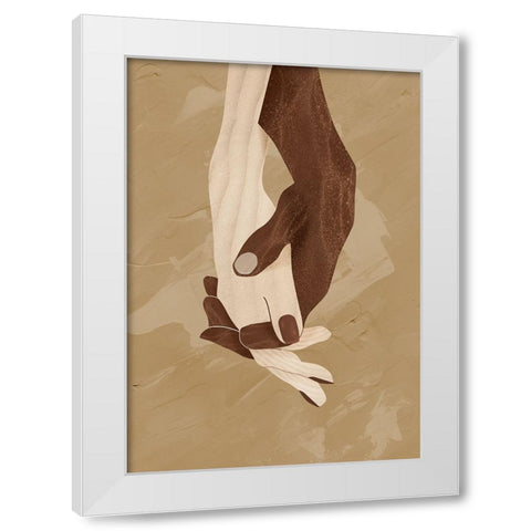 Colour-nity White Modern Wood Framed Art Print by Roze, Fadil