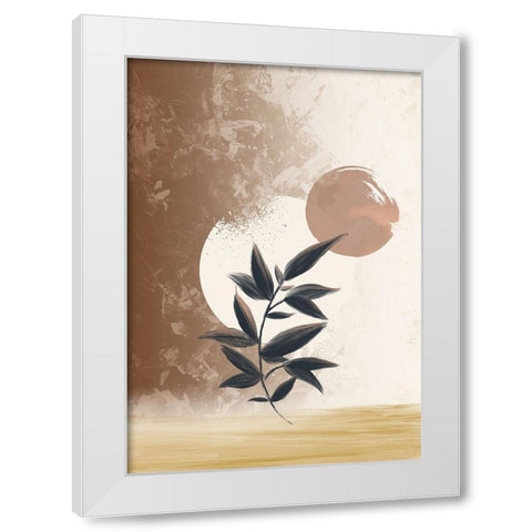 Akintola White Modern Wood Framed Art Print by Roze, Fadil