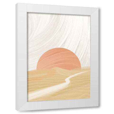 Sarah White Modern Wood Framed Art Print by Roze, Fadil