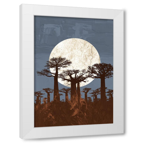 Onyesha Odili White Modern Wood Framed Art Print by Roze, Fadil