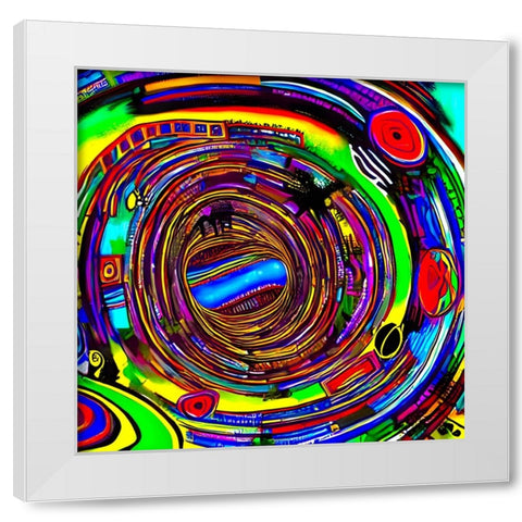 IT2 White Modern Wood Framed Art Print by Baco, Velibor