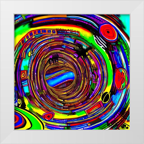IT2 White Modern Wood Framed Art Print by Baco, Velibor