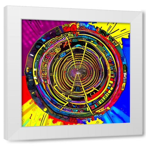 IT3 White Modern Wood Framed Art Print by Baco, Velibor