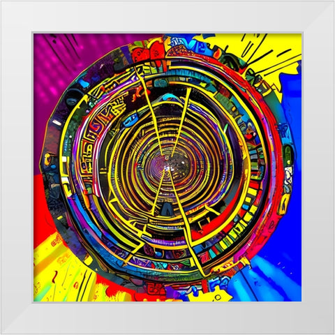 IT3 White Modern Wood Framed Art Print by Baco, Velibor