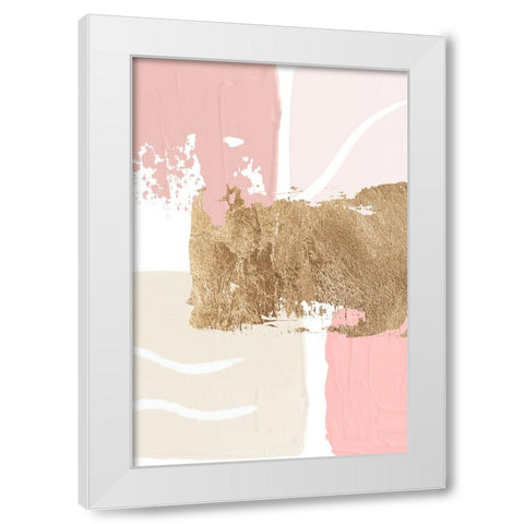 Pride of Pink-3 White Modern Wood Framed Art Print by Moss, Sally Ann