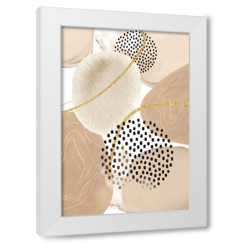 Jealous Beige-2 White Modern Wood Framed Art Print by Moss, Sally Ann