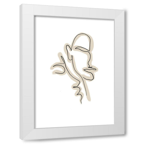 Untitled White Modern Wood Framed Art Print by Boulova, Veronika