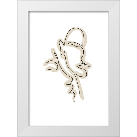 Untitled White Modern Wood Framed Art Print by Boulova, Veronika