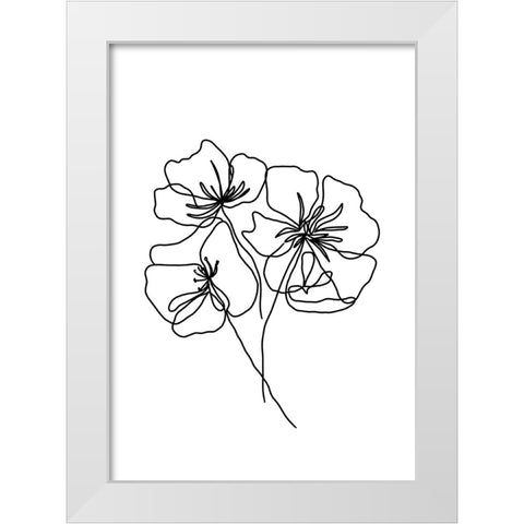 Untitled White Modern Wood Framed Art Print by Boulova, Veronika