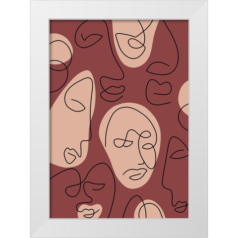 Untitled White Modern Wood Framed Art Print by Boulova, Veronika