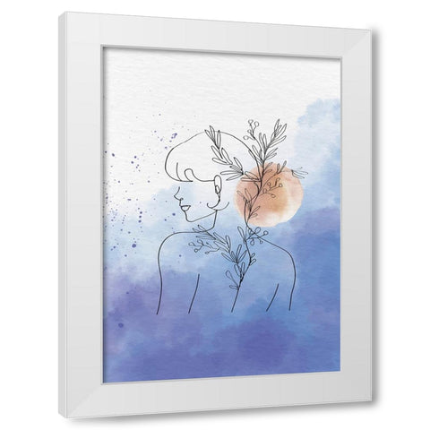 Antholyza White Modern Wood Framed Art Print by Roze, Fadil