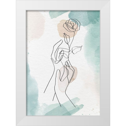 Morus Lutea White Modern Wood Framed Art Print by Roze, Fadil