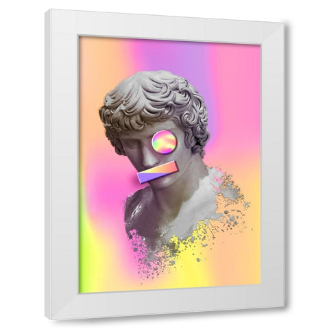 Sotiris White Modern Wood Framed Art Print by Roze, Fadil