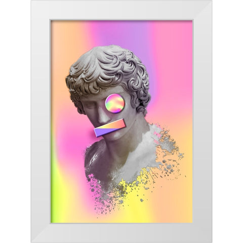 Sotiris White Modern Wood Framed Art Print by Roze, Fadil