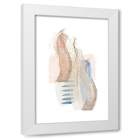 Soft Pink Blue 2 White Modern Wood Framed Art Print by Ann Moss, Sally