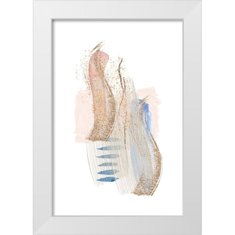 Soft Pink Blue 2 White Modern Wood Framed Art Print by Ann Moss, Sally