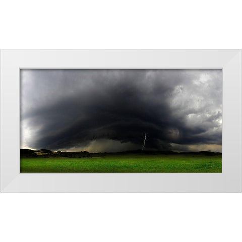 Gewitterwalze White Modern Wood Framed Art Print by Schumacher, Nicolas