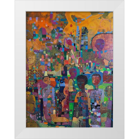 Take a Knee 24x36 Oil Paint On Panel 2020 Jpg White Modern Wood Framed Art Print by Loebelsohn, Alise