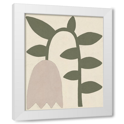 Tulip White Modern Wood Framed Art Print by Galitsyna, Alisa