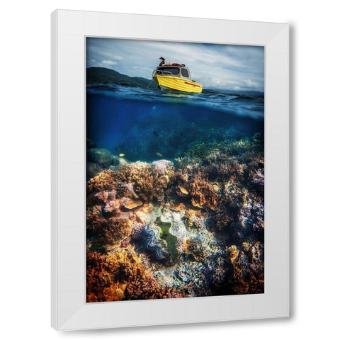 Treasure Hunters White Modern Wood Framed Art Print by Stranak, Pavol