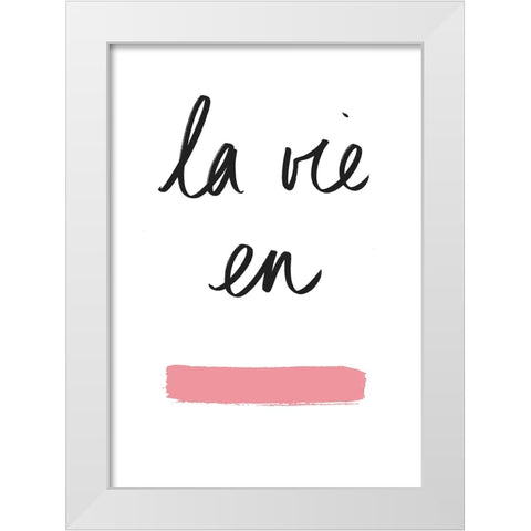 La Vie En Rose White Modern Wood Framed Art Print by Bodart, Florent