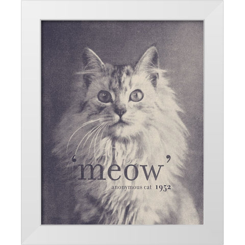 Famous Quote Cat White Modern Wood Framed Art Print by Bodart, Florent