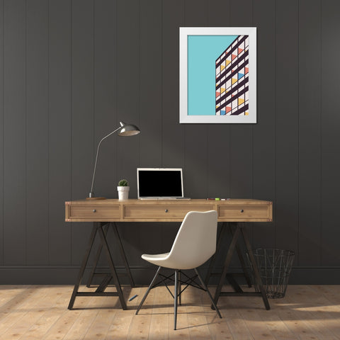 Corbusier White Modern Wood Framed Art Print by Bodart, Florent