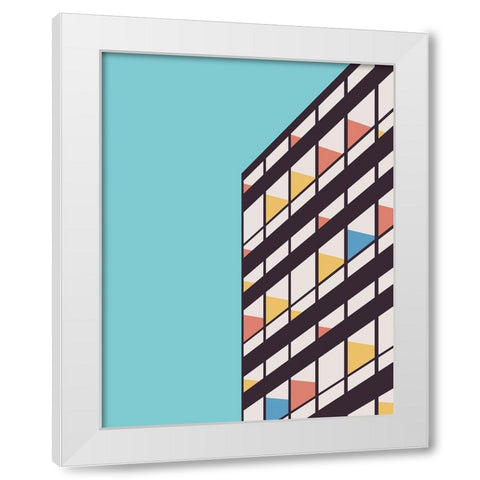 Corbusier White Modern Wood Framed Art Print by Bodart, Florent