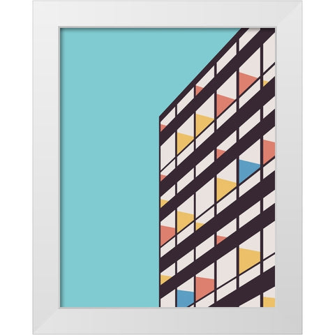 Corbusier White Modern Wood Framed Art Print by Bodart, Florent