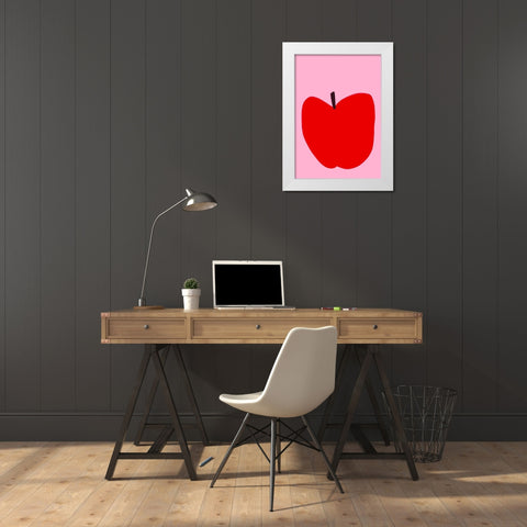 Apple White Modern Wood Framed Art Print by Fritsch, Athene