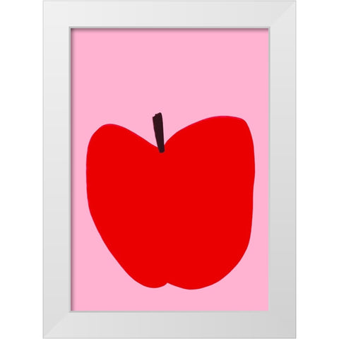 Apple White Modern Wood Framed Art Print by Fritsch, Athene