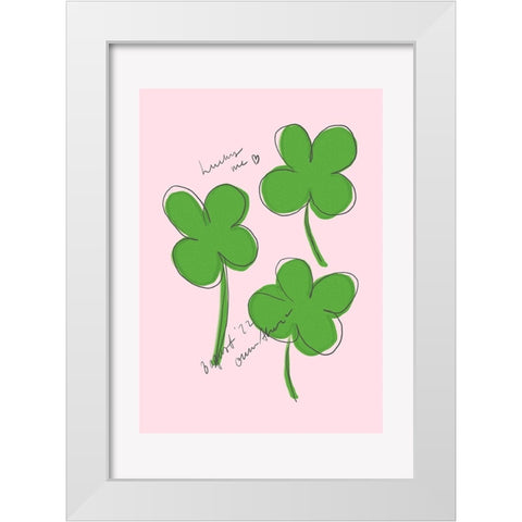 Lucky Me White Modern Wood Framed Art Print by Fritsch, Athene