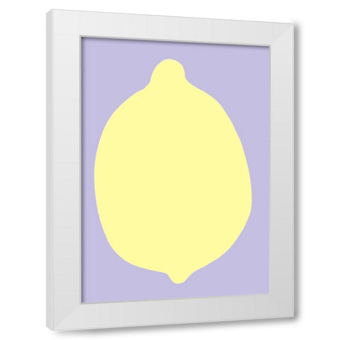 Lemon White Modern Wood Framed Art Print by Fritsch, Athene