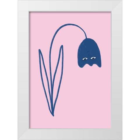 Happy Tulip White Modern Wood Framed Art Print by Fritsch, Athene