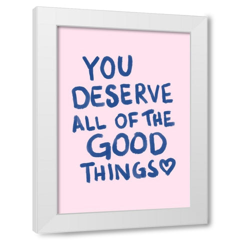 Good Things White Modern Wood Framed Art Print by Fritsch, Athene