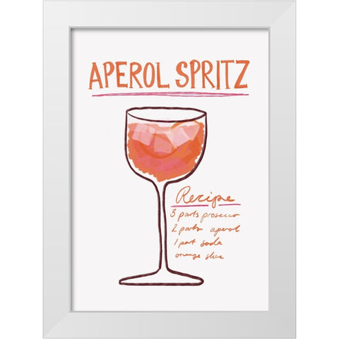 Aperol Spritz White Modern Wood Framed Art Print by Fritsch, Athene